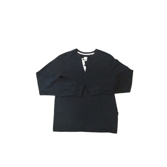 Rag & Bone Men's Large Standard Issue Black Henley Grungecore Streetwear Skater - Picture 1 of 12